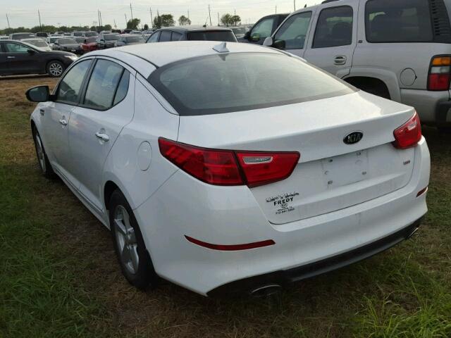 5XXGM4A72FG447555 - 2015 KIA OPTIMA LX WHITE photo 3