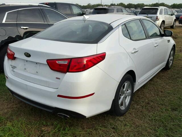 5XXGM4A72FG447555 - 2015 KIA OPTIMA LX WHITE photo 4