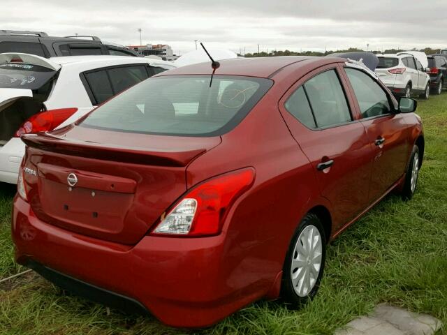 3N1CN7AP8HL807905 - 2017 NISSAN VERSA S BURGUNDY photo 4