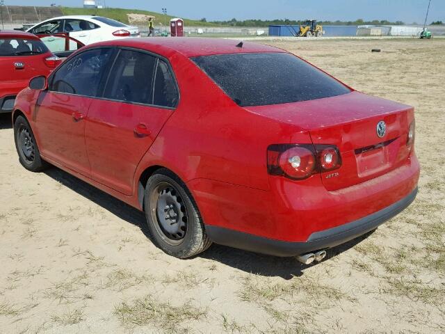 3VWJM71K69M161719 - 2009 VOLKSWAGEN JETTA S RED photo 3