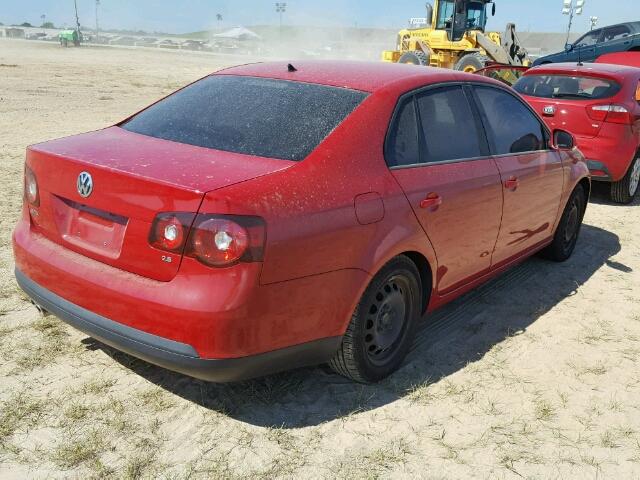 3VWJM71K69M161719 - 2009 VOLKSWAGEN JETTA S RED photo 4