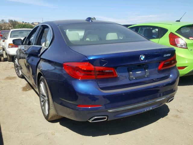 WBAJE5C52JG918526 - 2018 BMW 540 I BLUE photo 3