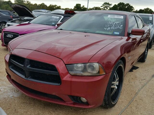 2C3CDXCT6EH219469 - 2014 DODGE CHARGER R/ RED photo 2