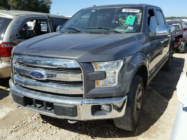 1FTEW1EGXGKD52839 - 2016 FORD F150 SUPER GRAY photo 2