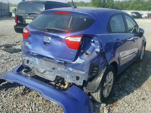 KNADN5A31D6118986 - 2013 KIA RIO EX BLUE photo 4