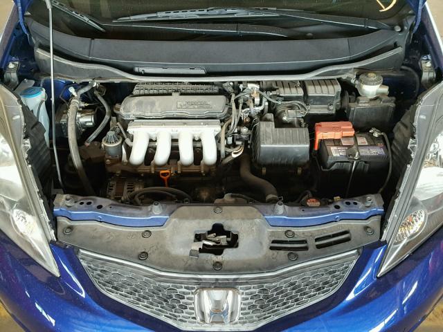 JHMGE8H26AC009336 - 2010 HONDA FIT BLUE photo 7