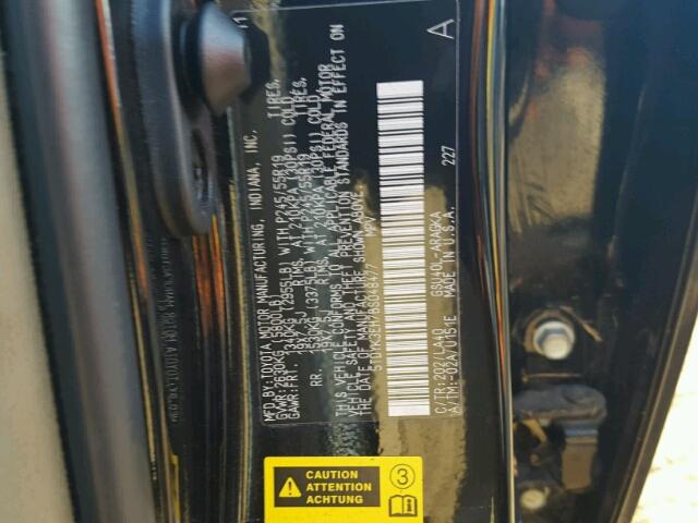 5TDYK3EH7BS048477 - 2011 TOYOTA HIGHLANDER BLACK photo 10