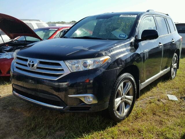 5TDYK3EH7BS048477 - 2011 TOYOTA HIGHLANDER BLACK photo 2