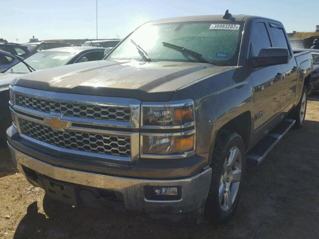 3GCUKREC5FG462707 - 2015 CHEVROLET SILVERADO BROWN photo 2