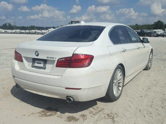 WBAFR7C57DC819167 - 2013 BMW 535 WHITE photo 4