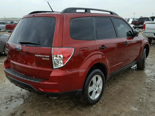 JF2SHABC2CH467121 - 2012 SUBARU FORESTER RED photo 4