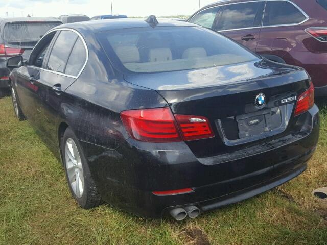 WBAXG5C50CDY29319 - 2012 BMW 528 BLACK photo 3