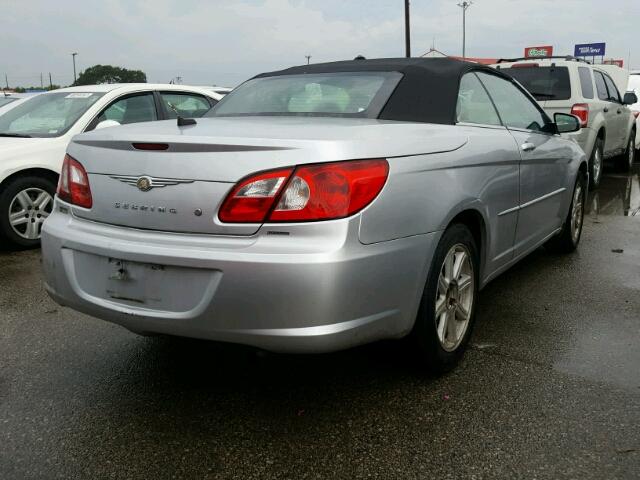 1C3LC55R48N157459 - 2008 CHRYSLER SEBRING SILVER photo 4