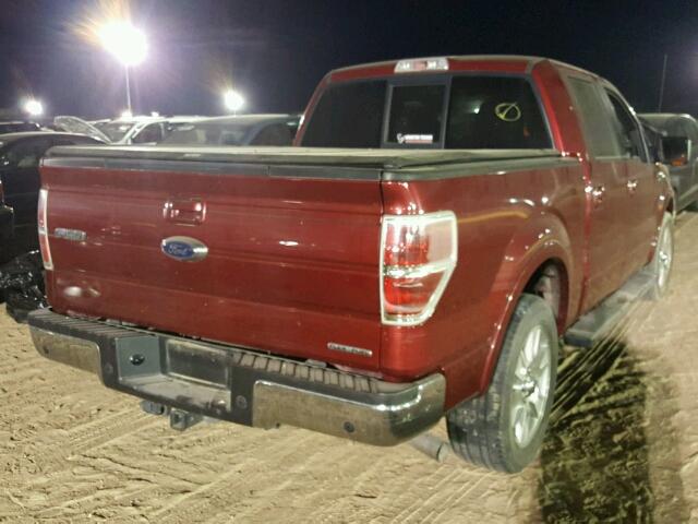 1FTFW1CFXDKE91850 - 2013 FORD F150 RED photo 4