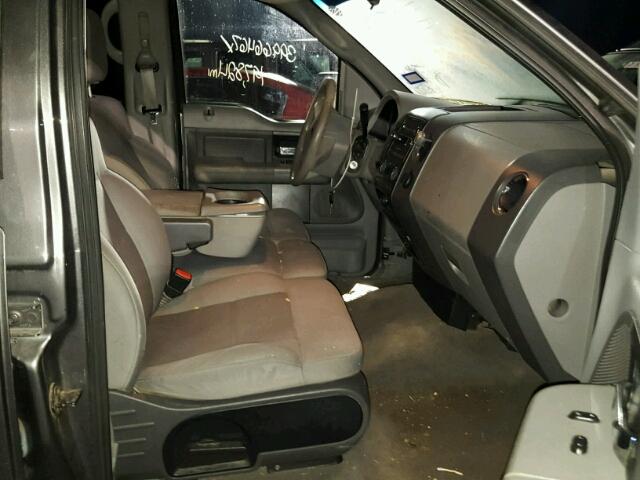 1FTRW12W38FA27943 - 2008 FORD F150 Gris photo 5