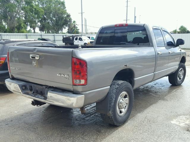 3D7KS28D06G113253 - 2006 DODGE RAM 2500 S GRAY photo 4