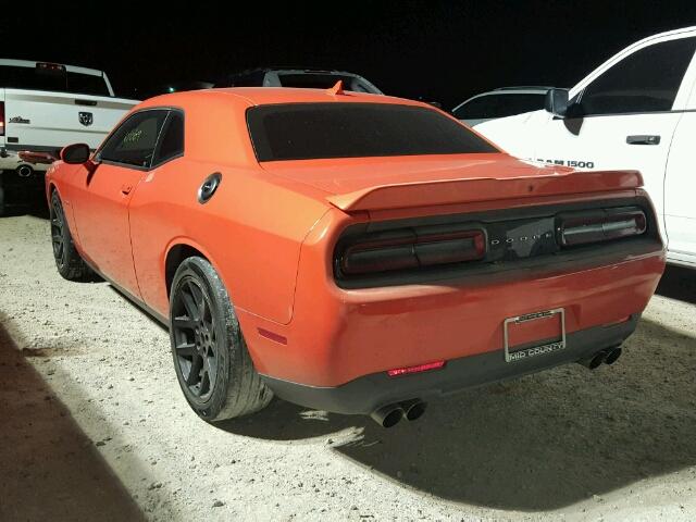 2C3CDZBT3GH308898 - 2016 DODGE CHALLENGER ORANGE photo 3