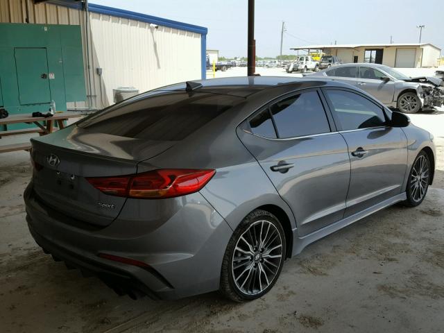 KMHD04LB0JU486191 - 2018 HYUNDAI ELANTRA SP SILVER photo 4