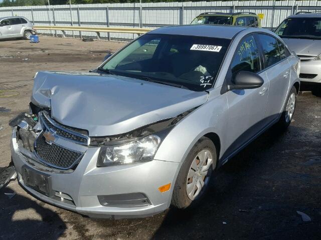 1G1PC5SH4C7222289 - 2012 CHEVROLET CRUZE LS SILVER photo 2