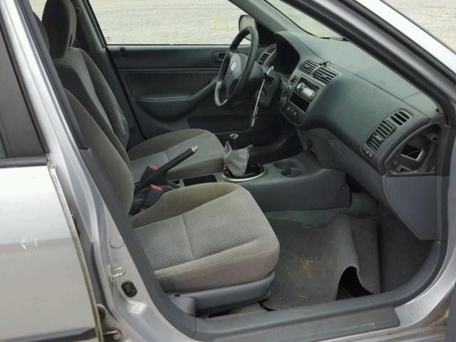 2HGES15144H579505 - 2004 HONDA CIVIC DX SILVER photo 5