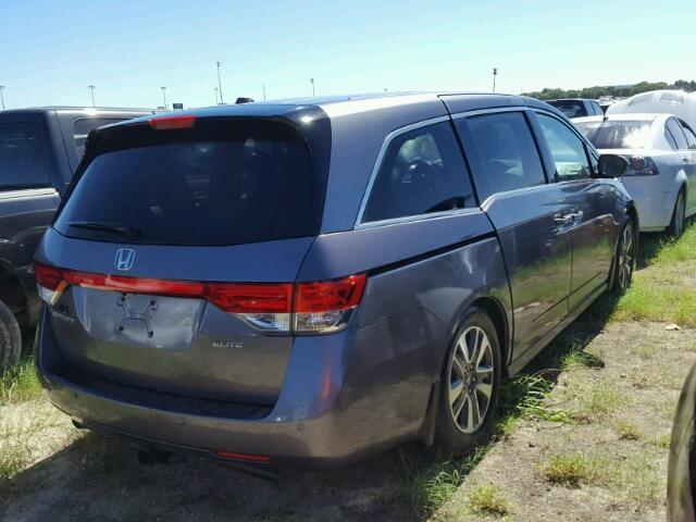 5FNRL5H90EB014911 - 2014 HONDA ODYSSEY GRAY photo 4