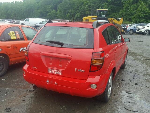 5Y2SL63885Z402680 - 2005 PONTIAC VIBE RED photo 4