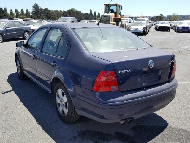 3VWSE69M53M129773 - 2003 VOLKSWAGEN JETTA GLS BLUE photo 3