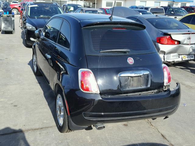 3C3CFFAR2ET169382 - 2014 FIAT 500 POP BLACK photo 3