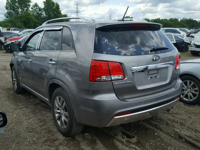 5XYKWDA23CG275262 - 2012 KIA SORENTO SX GRAY photo 3