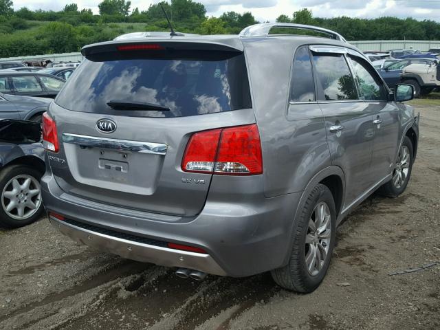 5XYKWDA23CG275262 - 2012 KIA SORENTO SX GRAY photo 4