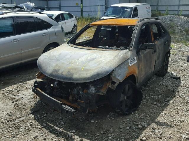 5XYKUDA62DG380031 - 2013 KIA SORENTO EX BURN photo 2