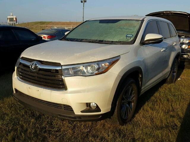 5TDZKRFH2FS042968 - 2015 TOYOTA HIGHLANDER WHITE photo 2