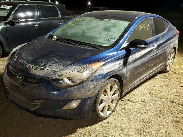 KMHDH4AE5DU763251 - 2013 HYUNDAI ELANTRA GL BLUE photo 2