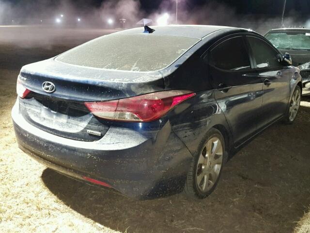 KMHDH4AE5DU763251 - 2013 HYUNDAI ELANTRA GL BLUE photo 4