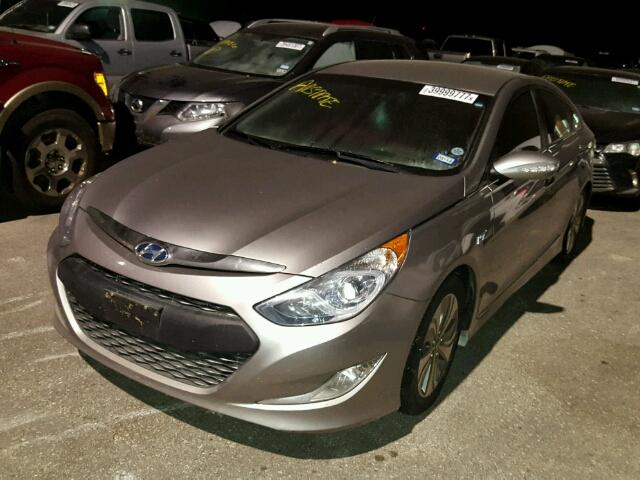 KMHEC4A44DA095521 - 2013 HYUNDAI SONATA HYB GRAY photo 2