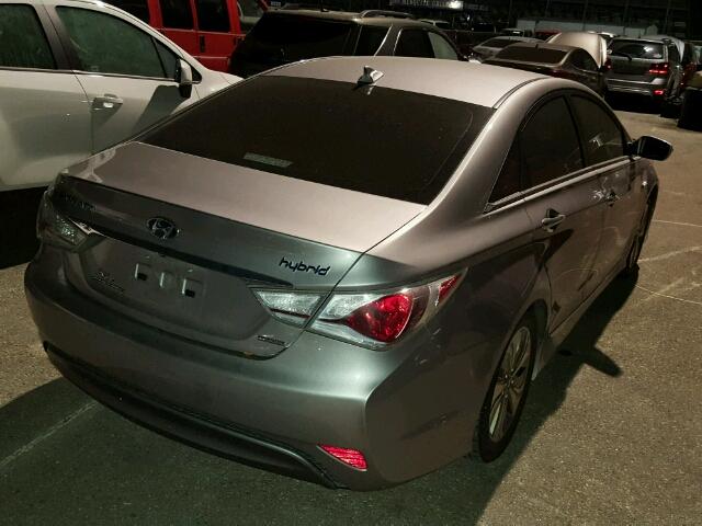 KMHEC4A44DA095521 - 2013 HYUNDAI SONATA HYB GRAY photo 4