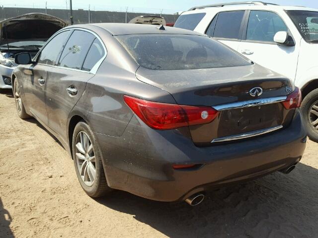 JN1BV7AP2FM342360 - 2015 INFINITI Q50 BROWN photo 3