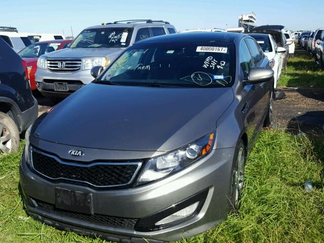 5XXGR4A60DG239633 - 2013 KIA OPTIMA GRAY photo 2