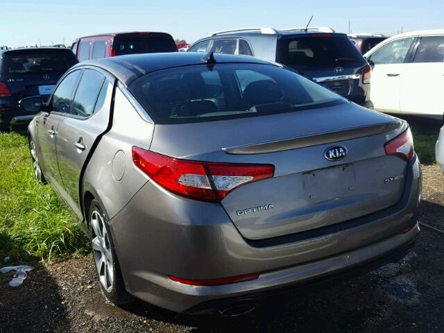 5XXGR4A60DG239633 - 2013 KIA OPTIMA GRAY photo 3