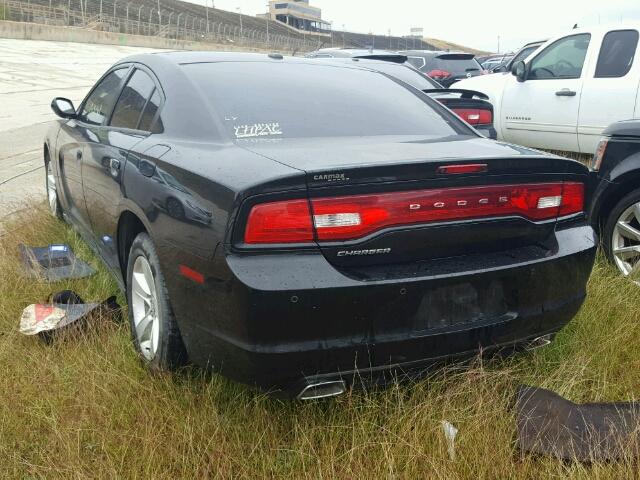 2C3CDXHG3DH549760 - 2013 DODGE CHARGER SX BLACK photo 3