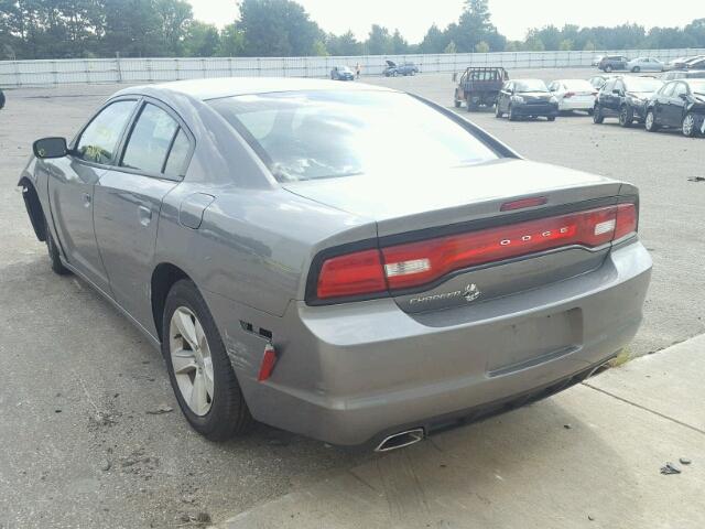 2C3CDXBG1CH244538 - 2012 DODGE CHARGER GRAY photo 3