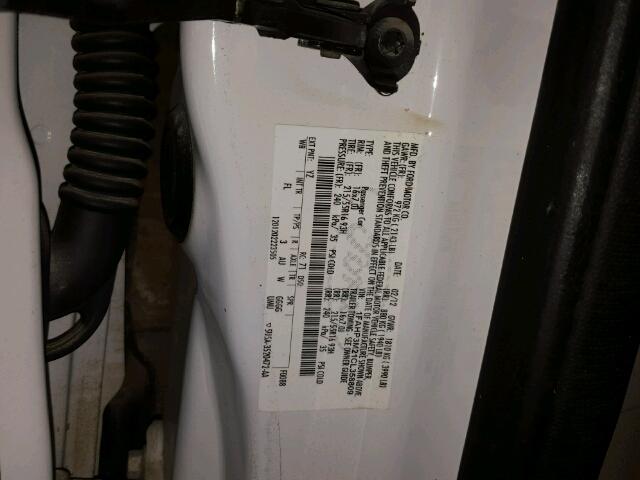 1FAHP3M21CL358809 - 2012 FORD FOCUS SEL WHITE photo 10