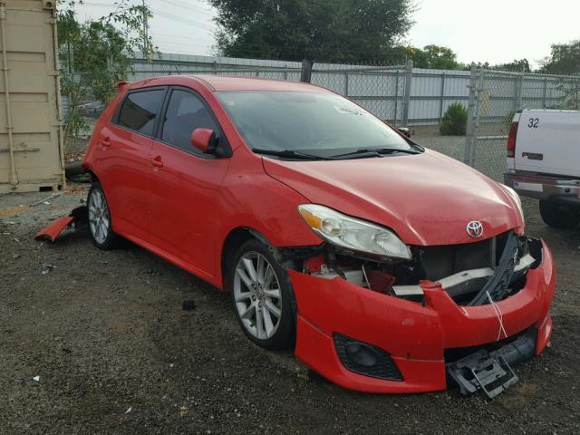 2T1GE40E39C005490 - 2009 TOYOTA COROLLA MA RED photo 1