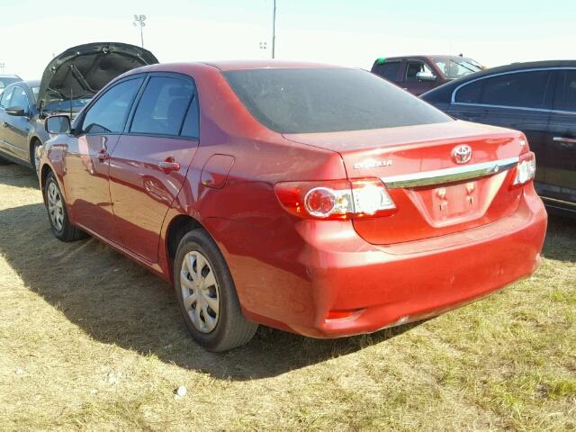 JTDBU4EE1B9163408 - 2011 TOYOTA COROLLA BA RED photo 3