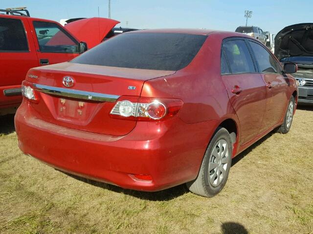 JTDBU4EE1B9163408 - 2011 TOYOTA COROLLA BA RED photo 4