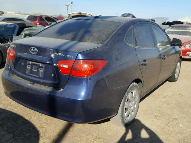 KMHDU46D57U156816 - 2007 HYUNDAI ELANTRA GL BLUE photo 4