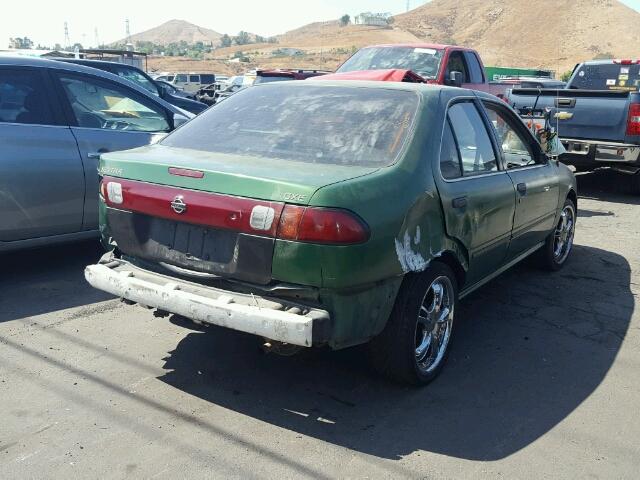 1N4AB41D3WC708442 - 1998 NISSAN SENTRA E GREEN photo 4