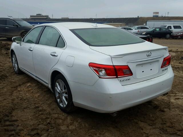 JTHBK1EG2A2344352 - 2010 LEXUS ES WHITE photo 3