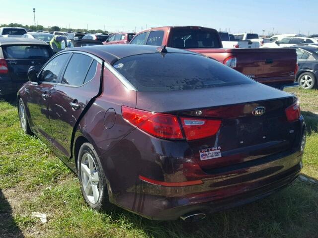 5XXGM4A7XFG398959 - 2015 KIA OPTIMA LX BROWN photo 3