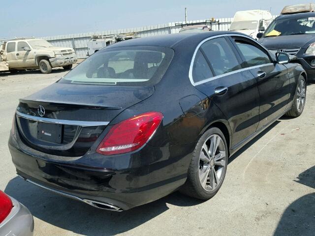 55SWF4JB9FU069052 - 2015 MERCEDES-BENZ C 300 BLACK photo 4